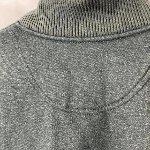 ORVIS MENS SIZE LARGE GRAY FLEECE LINED 3/4 ZIP SNAP CLOSE GOOD USED CONDITION - Picture 8 of 13